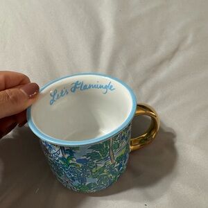 Lilly Pulitzer Blue and Gold Mug